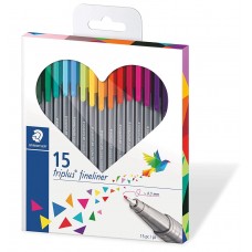 MARCADOR STAEDTLER TRIPLUS FINELINER 15 CORES MARCADOR STAEDTLER TRIPLUS FINELINER 15 CORES